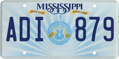 MS license plate ADI879
