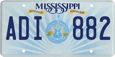 MS license plate ADI882