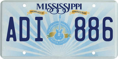 MS license plate ADI886