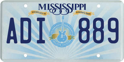 MS license plate ADI889