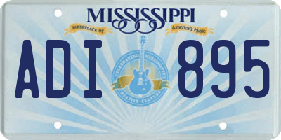 MS license plate ADI895