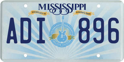 MS license plate ADI896