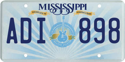 MS license plate ADI898