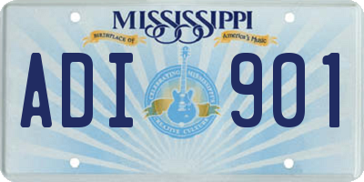 MS license plate ADI901
