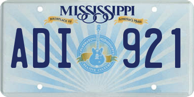 MS license plate ADI921