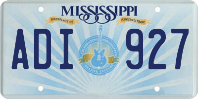 MS license plate ADI927