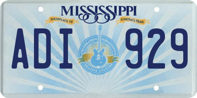 MS license plate ADI929