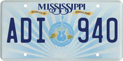 MS license plate ADI940