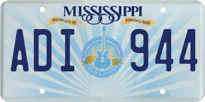 MS license plate ADI944
