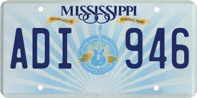 MS license plate ADI946