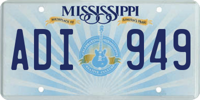 MS license plate ADI949
