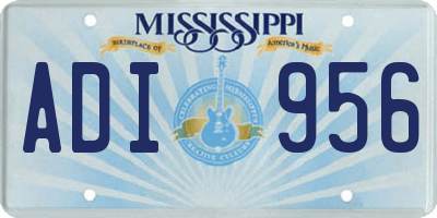 MS license plate ADI956