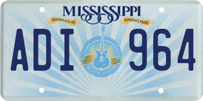 MS license plate ADI964