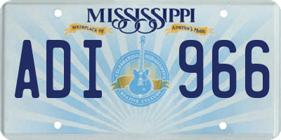 MS license plate ADI966