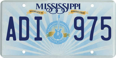 MS license plate ADI975