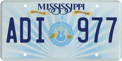 MS license plate ADI977