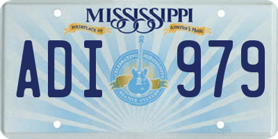 MS license plate ADI979