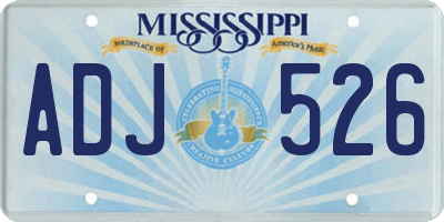 MS license plate ADJ526