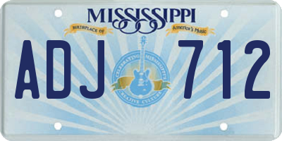 MS license plate ADJ712