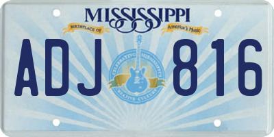 MS license plate ADJ816