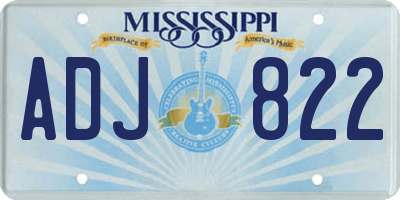 MS license plate ADJ822