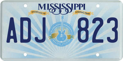 MS license plate ADJ823