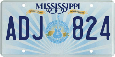 MS license plate ADJ824