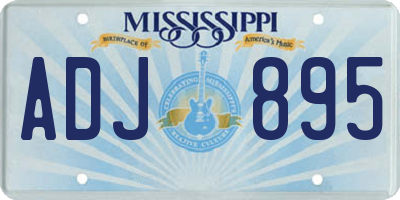 MS license plate ADJ895