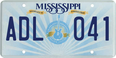 MS license plate ADL041