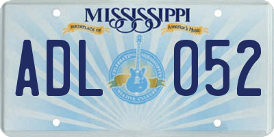 MS license plate ADL052