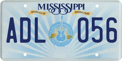 MS license plate ADL056