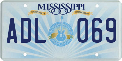 MS license plate ADL069