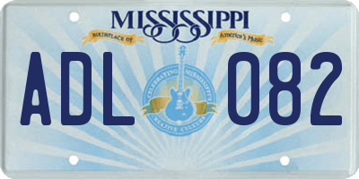 MS license plate ADL082
