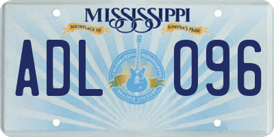 MS license plate ADL096