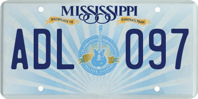 MS license plate ADL097