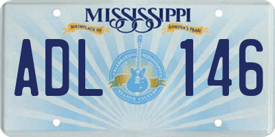 MS license plate ADL146