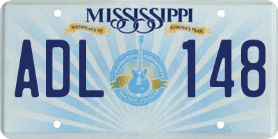 MS license plate ADL148