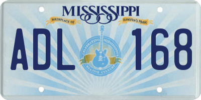 MS license plate ADL168