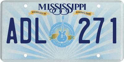 MS license plate ADL271