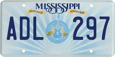 MS license plate ADL297