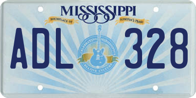 MS license plate ADL328