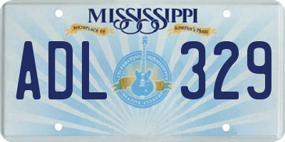 MS license plate ADL329