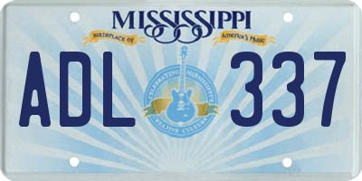MS license plate ADL337