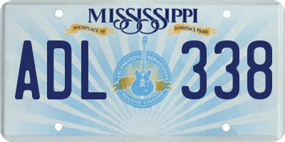 MS license plate ADL338