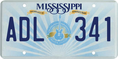 MS license plate ADL341