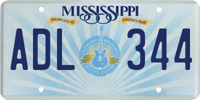 MS license plate ADL344