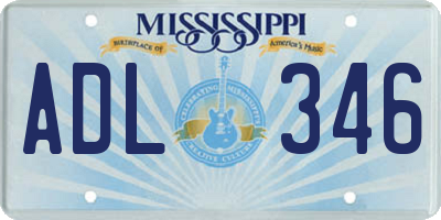 MS license plate ADL346