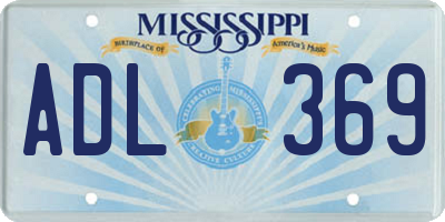 MS license plate ADL369