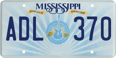 MS license plate ADL370