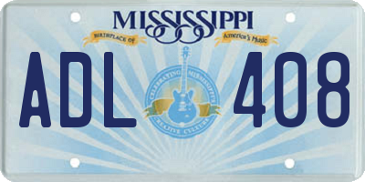 MS license plate ADL408